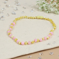 Barnsteen ketting kind milk - Pink Jade