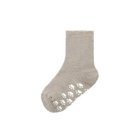 Wollen sokken met anti slip - beige