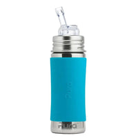 RVS rietjesfles 325ml aqua
