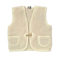 Bodywarmer kind van wol - Alpen junior naturel
