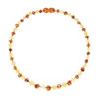 Barnsteen ketting baby/peuter cognac - milk