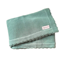Dekentje natuurlijk katoen Turquoise