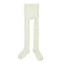 Wollen maillot / legging met voetjes Ecru