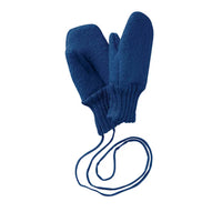 Wantjes gekookte wol - donkerblauw