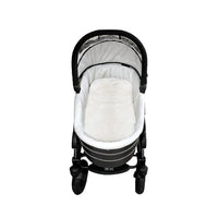 Lamsvacht kinderwagen wit