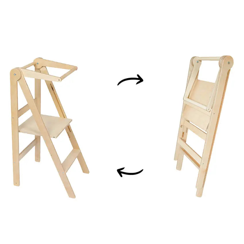 Houten opvouwbare leertoren - naturel