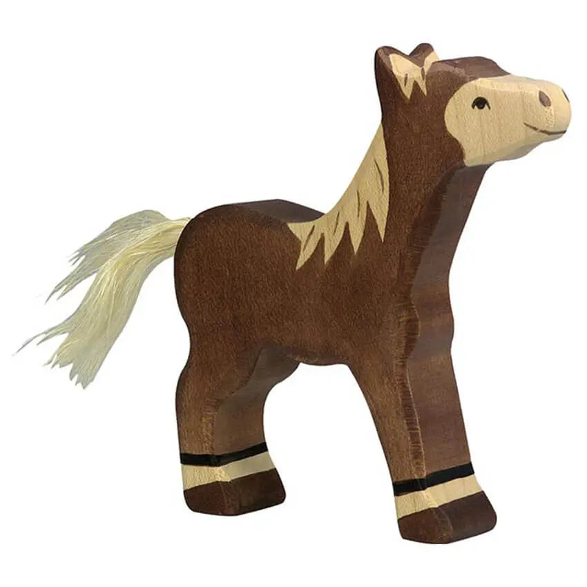 Houten veulen bruin
