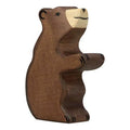 Houten bruine beer zittend