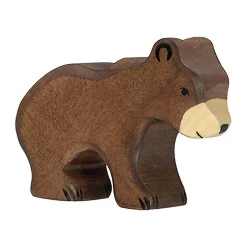 Houten bruine beer klein