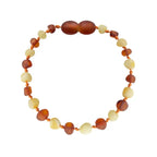 Barnsteen armband baby/peuter cognac - milk unpolished