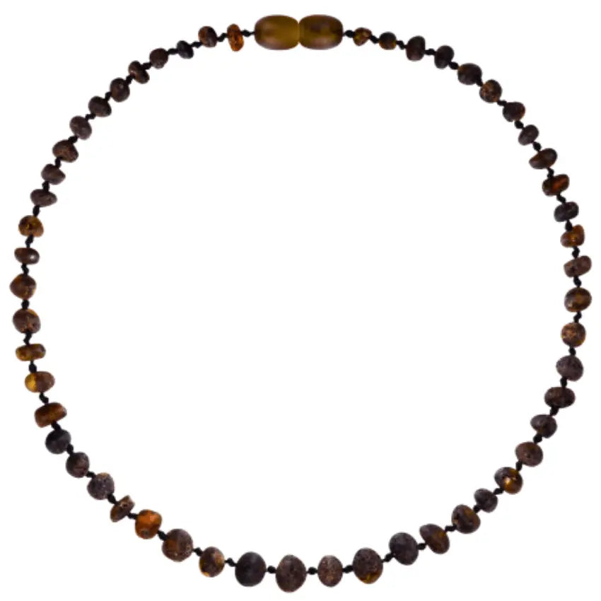 Barnsteen ketting baby/peuter green unpolished