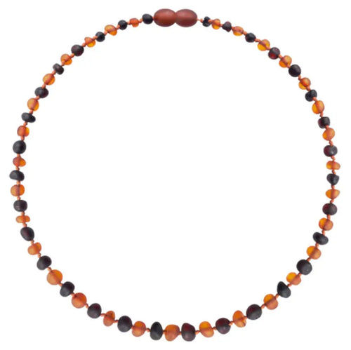 Barnsteen ketting kind cognac - cherry - unpolished