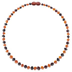 Barnsteen ketting dames cognac – cherry – unpolished
