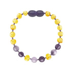Barnsteen armband baby/peuter lemon amethist jade