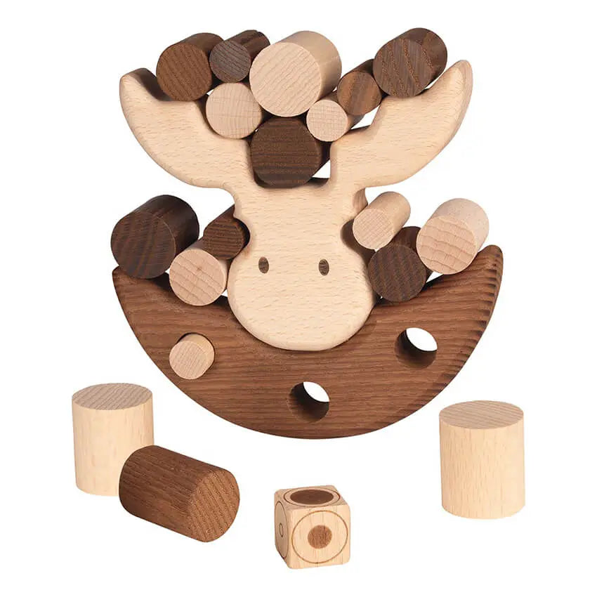 Houten eland balansspel