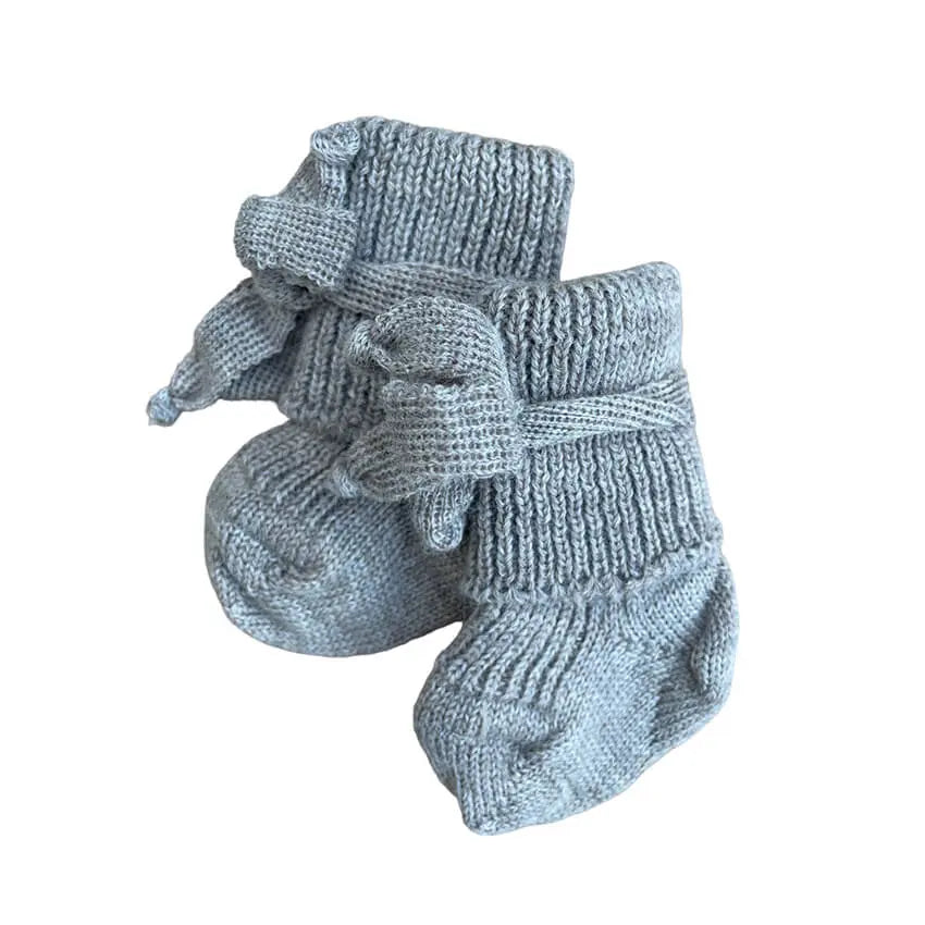 Striksokjes baby grijs
