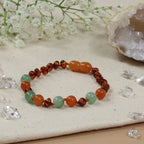 Barnsteen armband dames aventurijn - jade