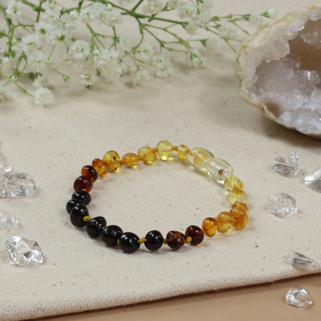 Barnsteen armband kind rainbow