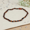 Barnsteen ketting dames cognac – cherry – unpolished