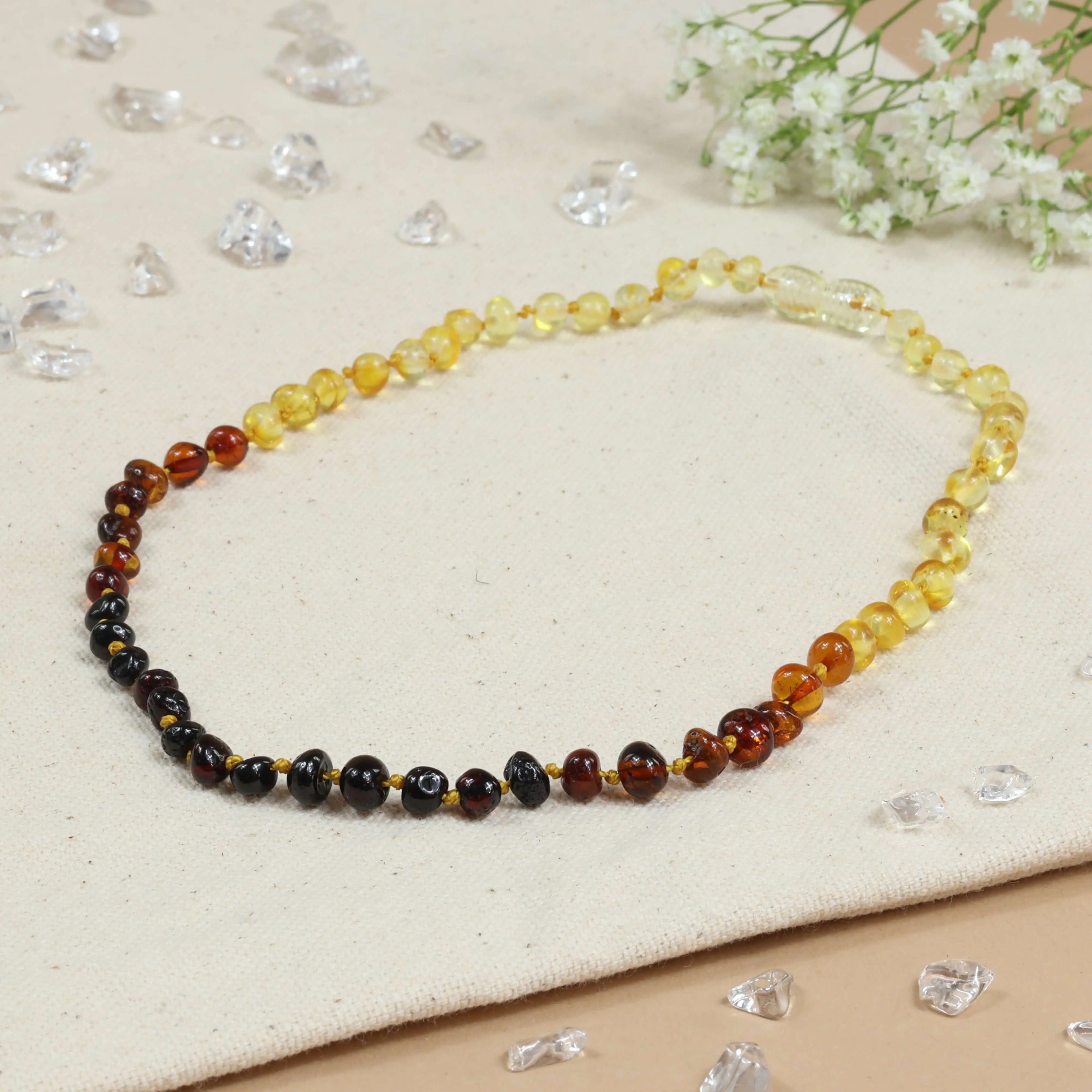 Barnsteen ketting dames rainbow