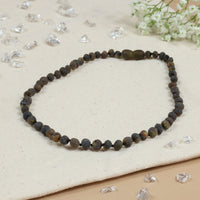 Barnsteen ketting baby/peuter green unpolished