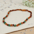 Barnsteen ketting kind aventurijn - jade