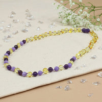Barnsteen ketting dames lemon - amethist - jade