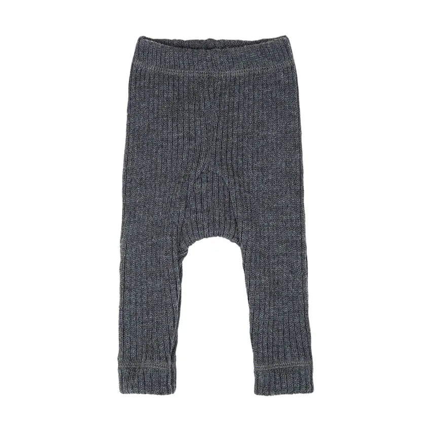 Gebreide wollen broek / legging antraciet