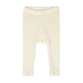 Gebreide wollen broek / legging ecru