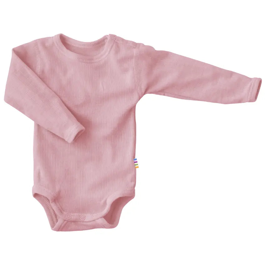 Romper lange mouw wol - Oud Roze