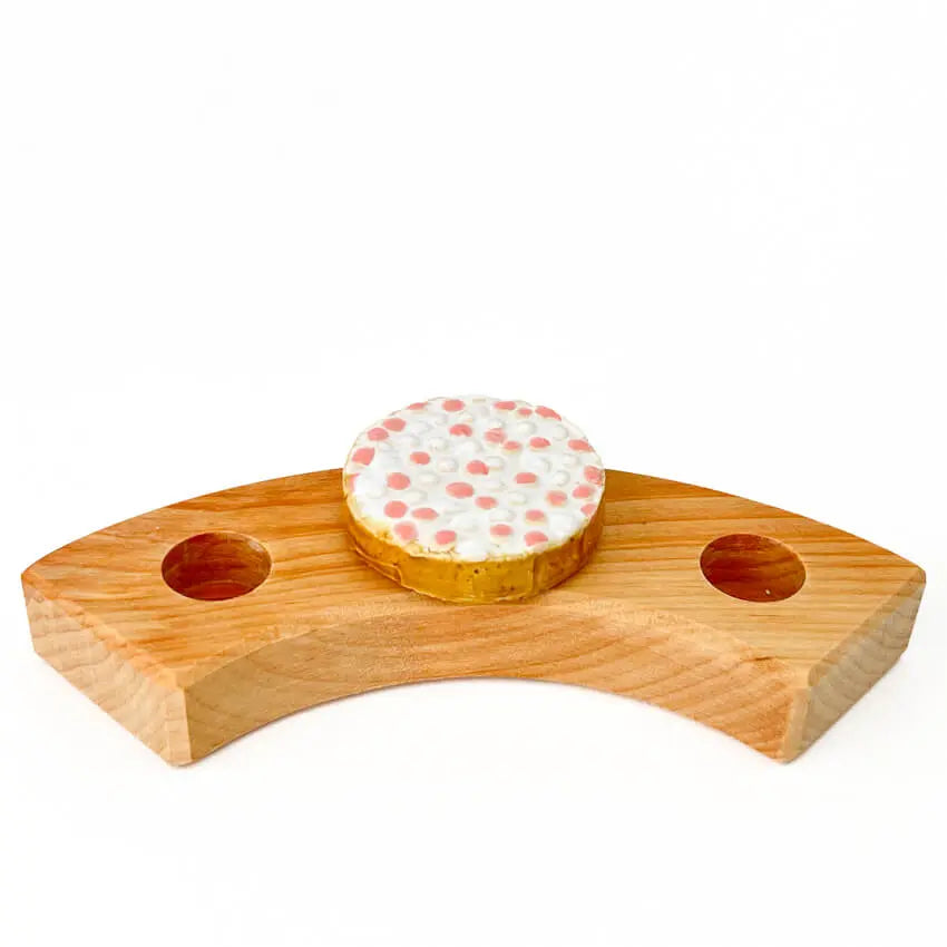 Beschuit met roze muisjes steker
