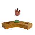 Roze tulp met kelkje steker