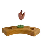 Roze tulp met kelkje steker