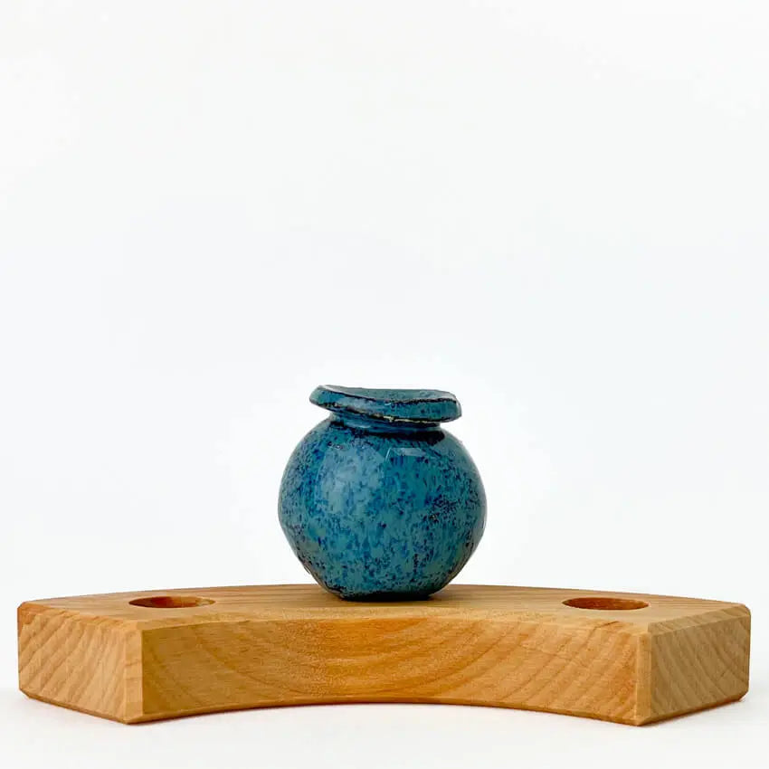 Blauw kraagvaasje steker