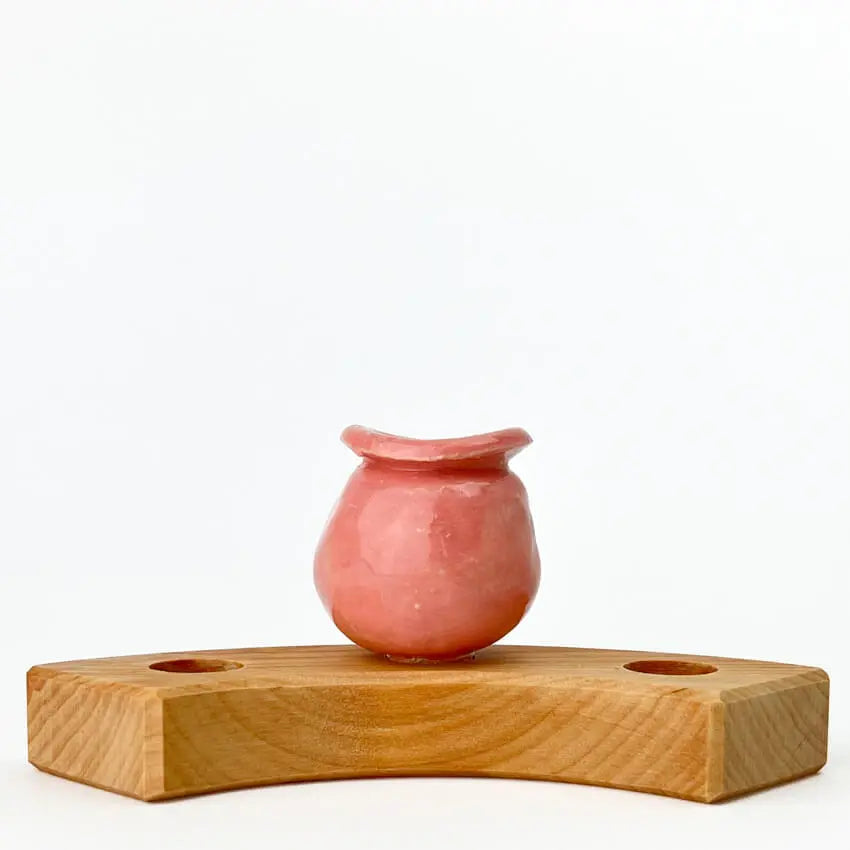 Roze kraagvaasje steker