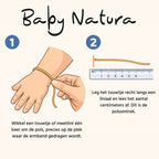 Barnsteen armband baby/peuter cognac - Aventurijn koraal