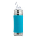 RVS rietjesfles 325ml aqua