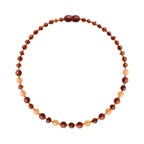 Barnsteen ketting baby/peuter cognac - aventurijn - jaspis