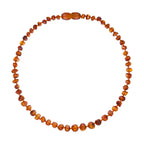 Barnsteen ketting dames cognac unpolished