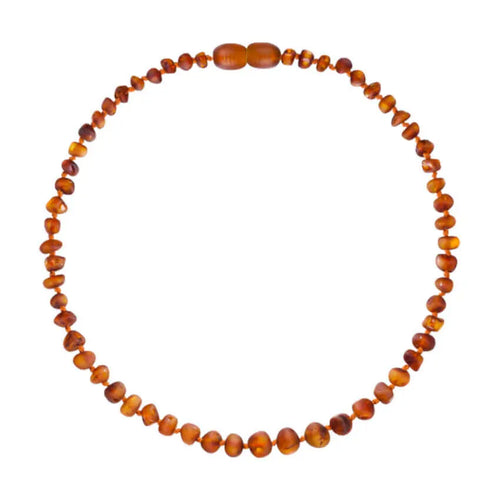 Barnsteen ketting kind cognac - unpolished