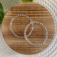 Bergkristal kogelarmband 6mm dames