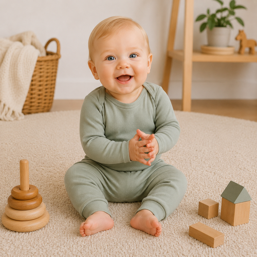 Babybroek Extra Soft Olijf – 100% Biologisch Katoen