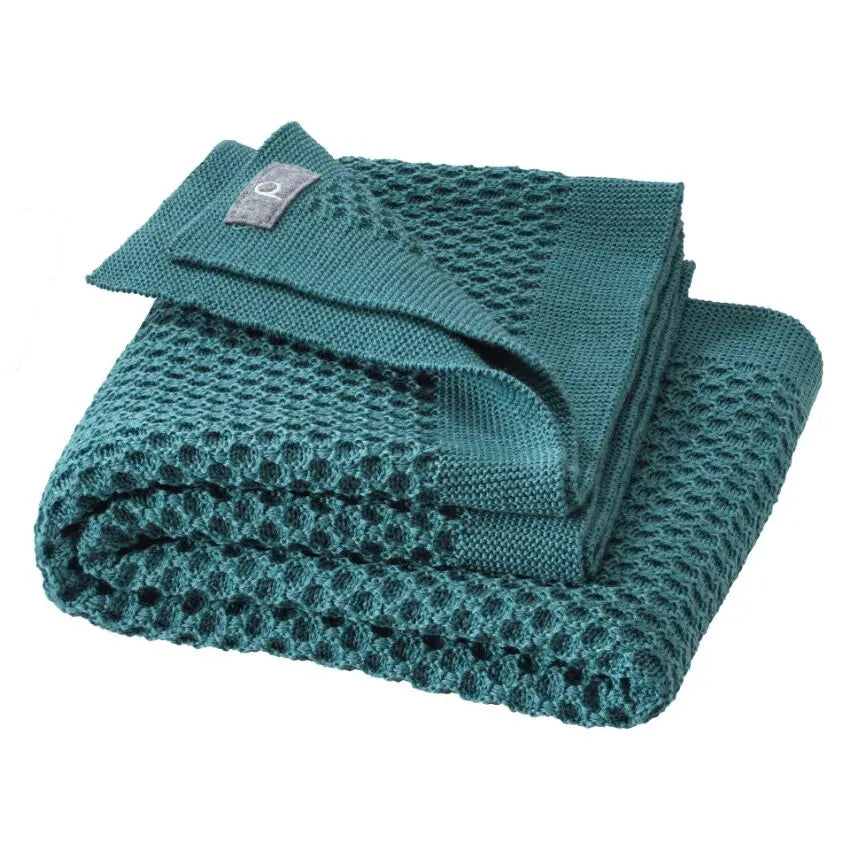 Baby deken wol Honeycomb eucalyptus