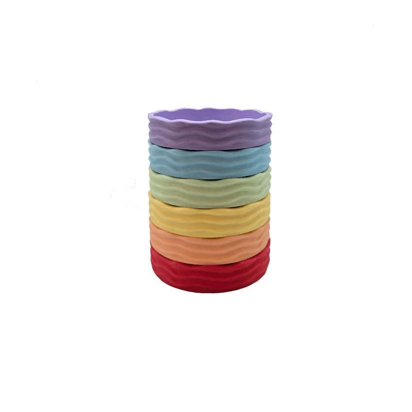 Wave pastel speelbakjes set