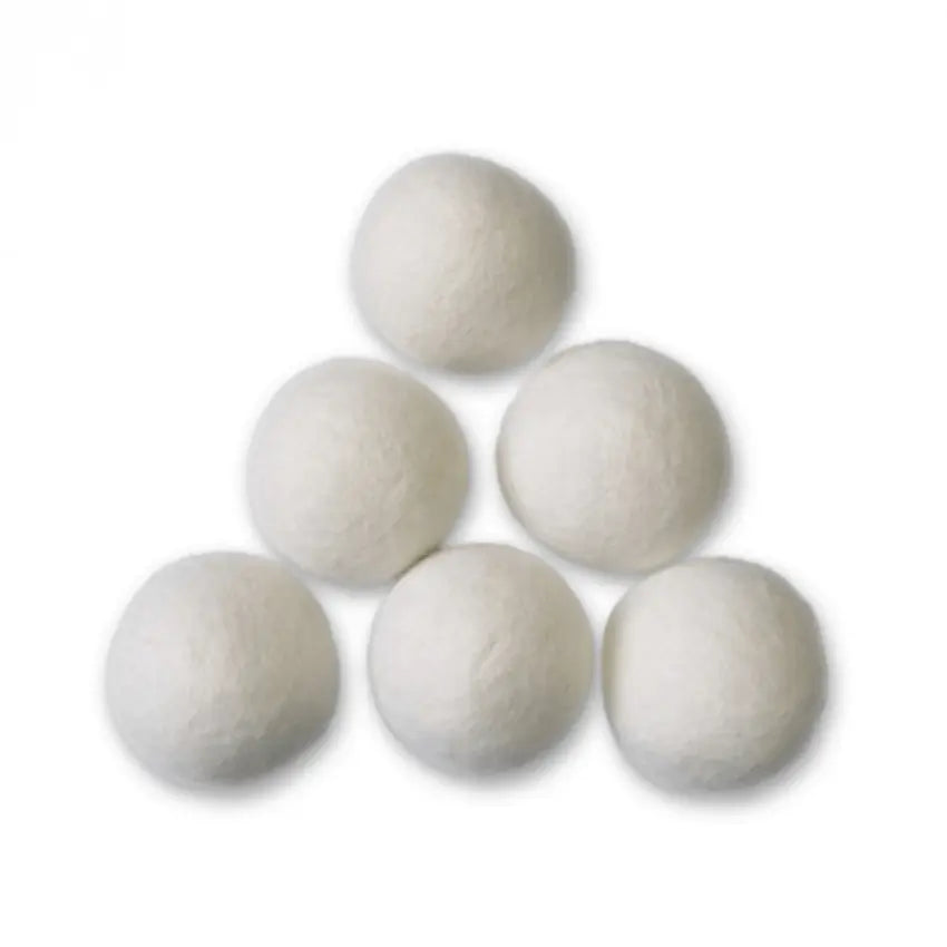 Drogerballen zuivere wol - 6 stuks