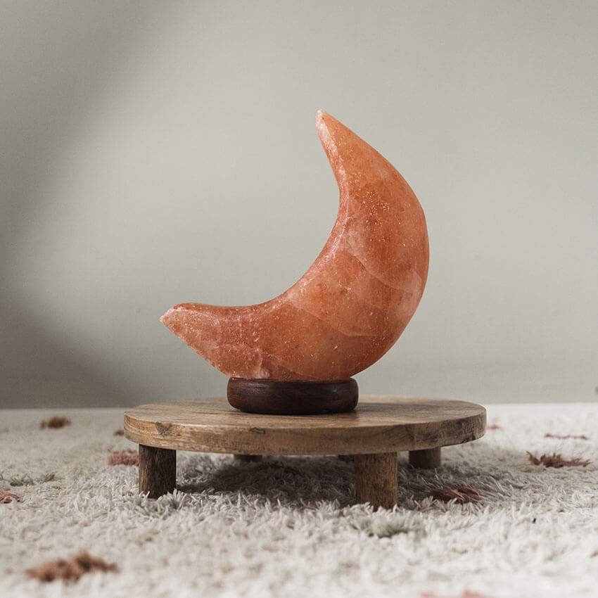 Himalaya zoutlamp maan rood