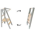 Houten opvouwbare leertoren - grijs