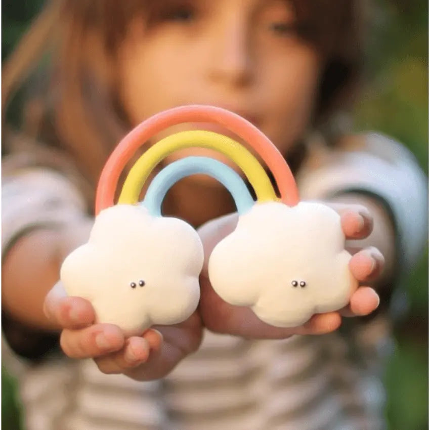 Bijtspeelgoed natuurrubber Regenboog