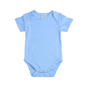 Romper Korte Mouw Extra Soft Lichtblauw – 100% Biologisch Katoen