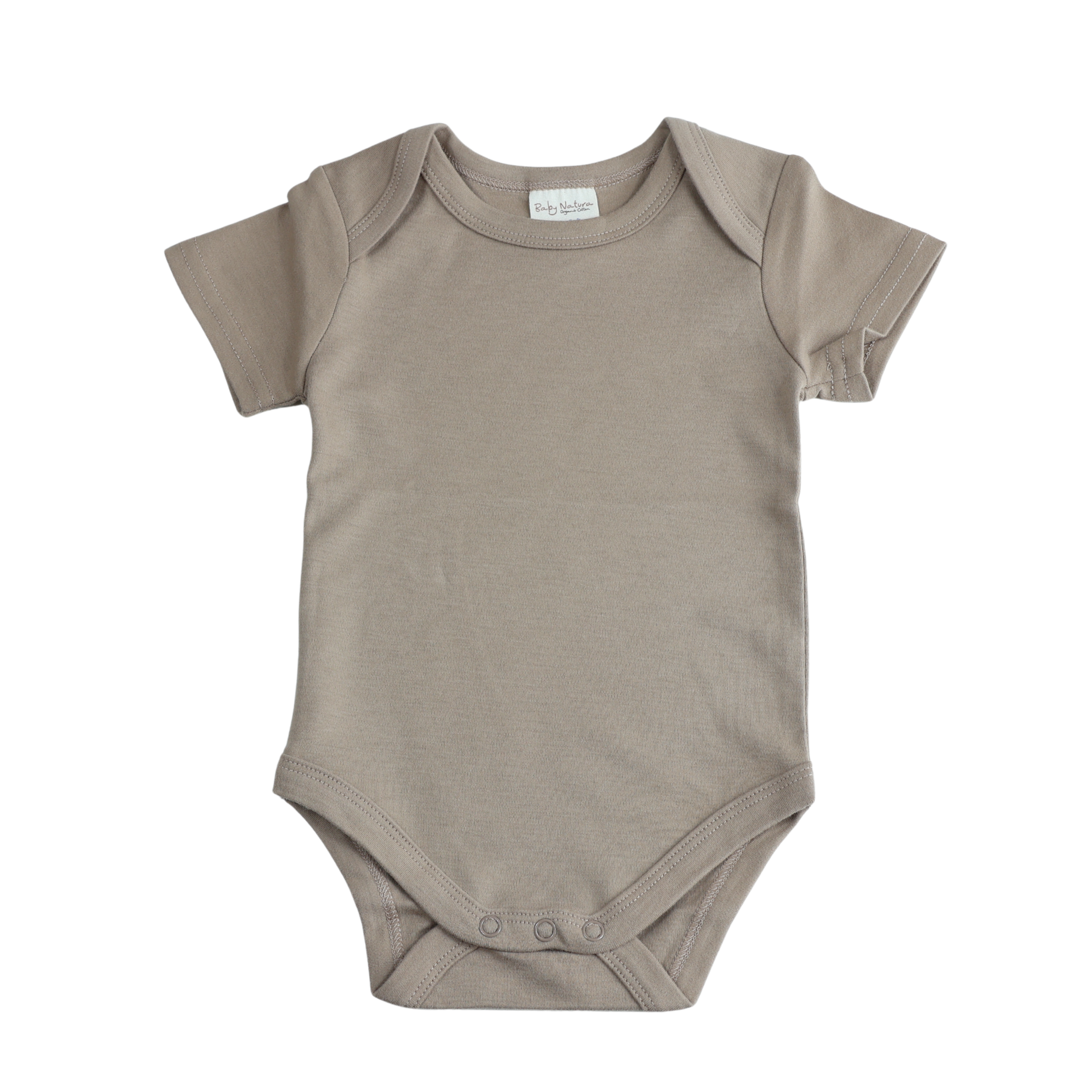 Romper Korte Mouw Extra Soft Sesam – 100% Biologisch Katoen